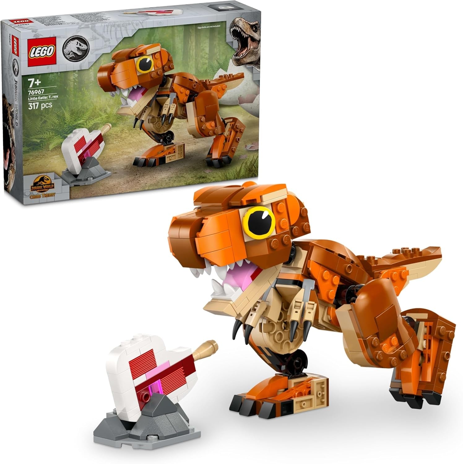 LEGO Jurassic World Little Eatie: zabawka do budowania T.Rex dla chłopców i dziewcząt 7-letni zestaw do budowania dinozaurów Model prezentowy dla dzieci z ruchomymi ustami, głową i ogonem 76967 Zestawy do budowania Besuche den LEGO-Store Default Title