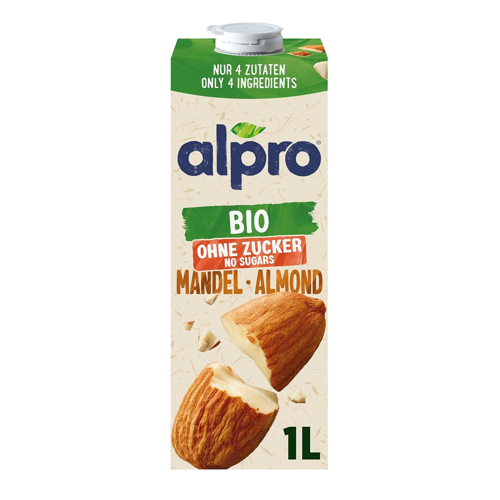 Alpro Bio Mandeldrink ohne Zucker – 8 x 1 l