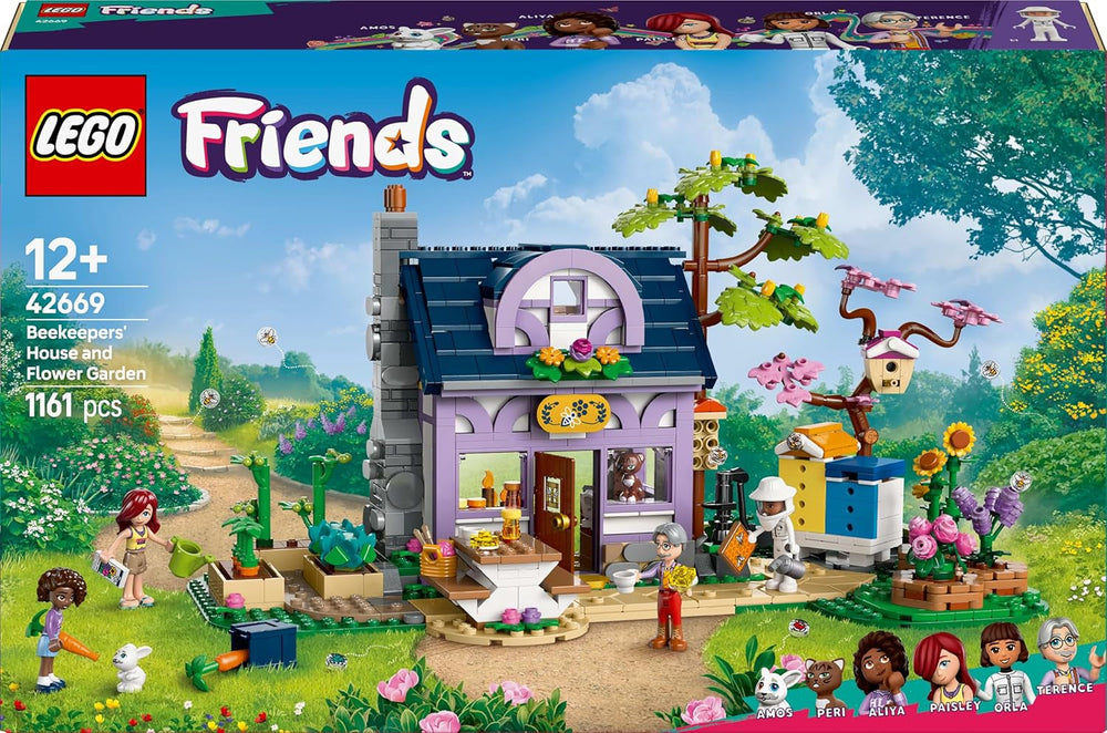 LEGO Friends Dom i ogród kwiatowy Zestaw do budowania pszczelarza Zestaw przyrodniczy Prezent dla dziewczynek 12+ Zestaw modeli do zbudowania 4 minifigurki i figurki zwierząt Kot i królik 42669 Zestawy do budowania Kup sklep LEGO