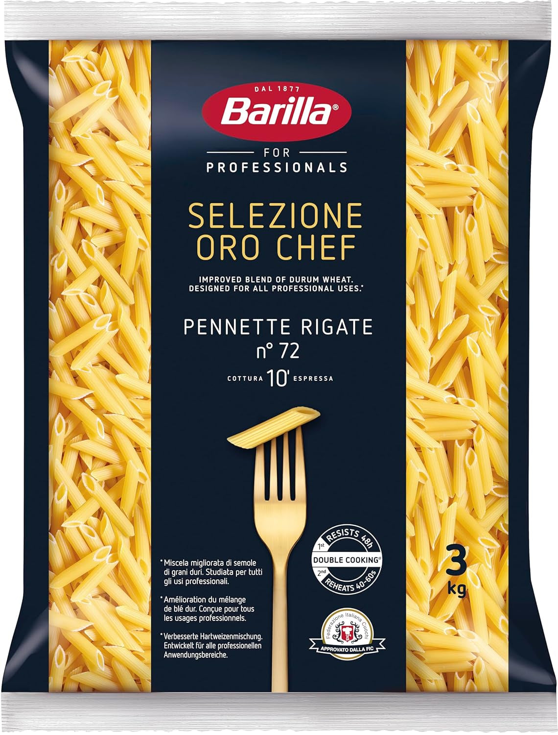 Barilla Selezione Oro Chef Spaghetti n. 5, opakowanie 4 szt. (4 x 3 kg)