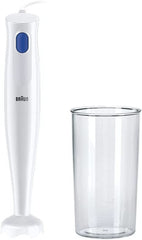 Braun Stabmixer MQ10.001PWH + Messbecher 600 ml, 5 Jahre Service, Leicht, Easytwist-System Zum Einfachen Wechseln Des Zubehören, Splash Control-Technologie Ohne Spritzer Kitchen Naty Shop