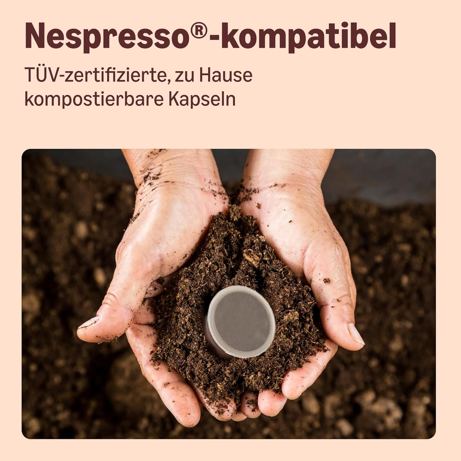By Amazon Hauskompostierbare Kaffeekapseln, kompatibel mit Nespresso, 100 % kolumbianischer Arabica, 20 Stück – Rainforest Alliance-zertifiziert