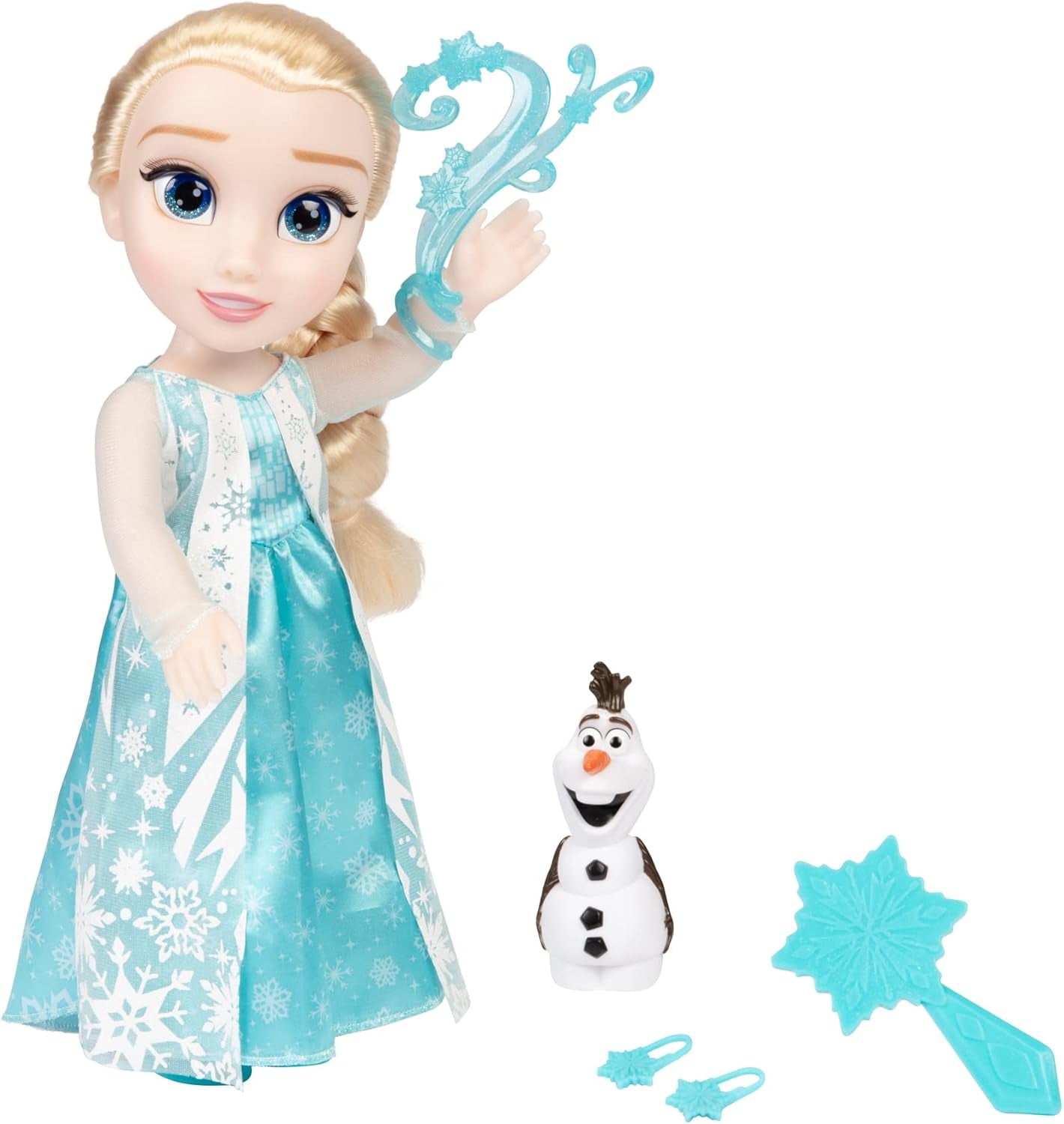 Disney Die Eiskönigin - Frozen - Singende ELSA Puppe 35 cm, singt „Let It Go“, inklusive Zubehör für zusätzlichen Spielspaß, perfekt Mädchen ab 3 Jahren, 225306, Türkis