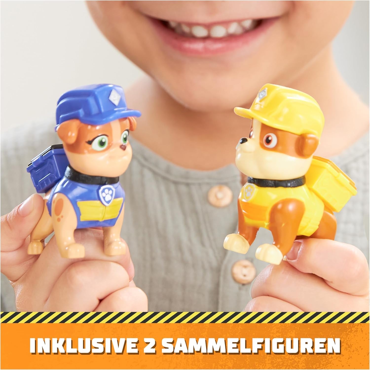 Rubble & Crew - zestaw figurek Rubble & Mix, 2 zabawki do budowania i piasek kinetyczny 85G, zabawka odpowiednia dla dzieci w wieku 3 lat i więcej Figurki Naty Shop