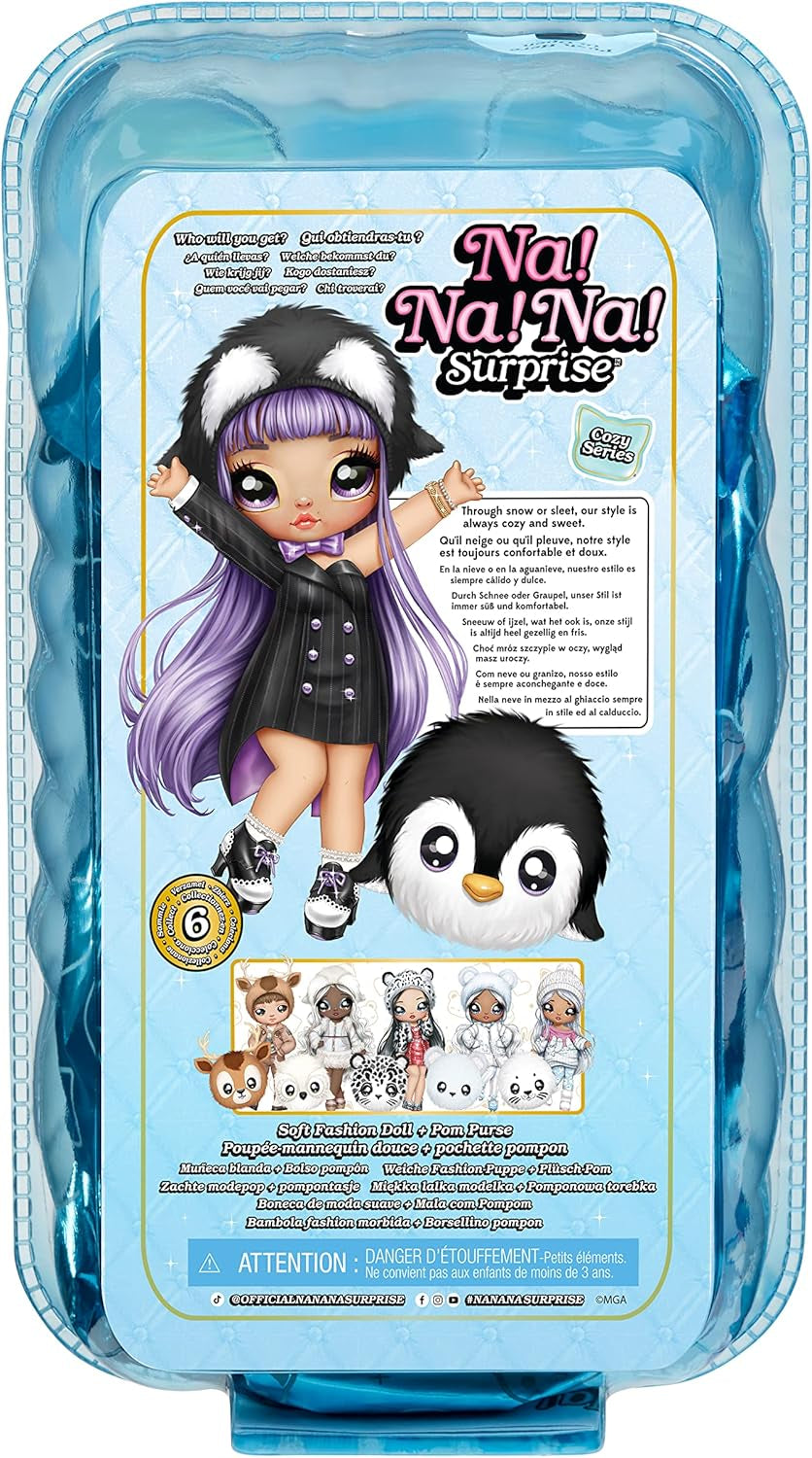 Nie dotyczy! Nie dotyczy! Nie dotyczy! Seria SurpriseCozy – Evie VON HOO – Schneeule Modepuppe aus softe Plüsch mit weissen Haaren, Mütze, Outfit und Flauschiger Anhäntagetasche – Tolles Geschenk für Kinder ab 5 Jahren 119357EUC