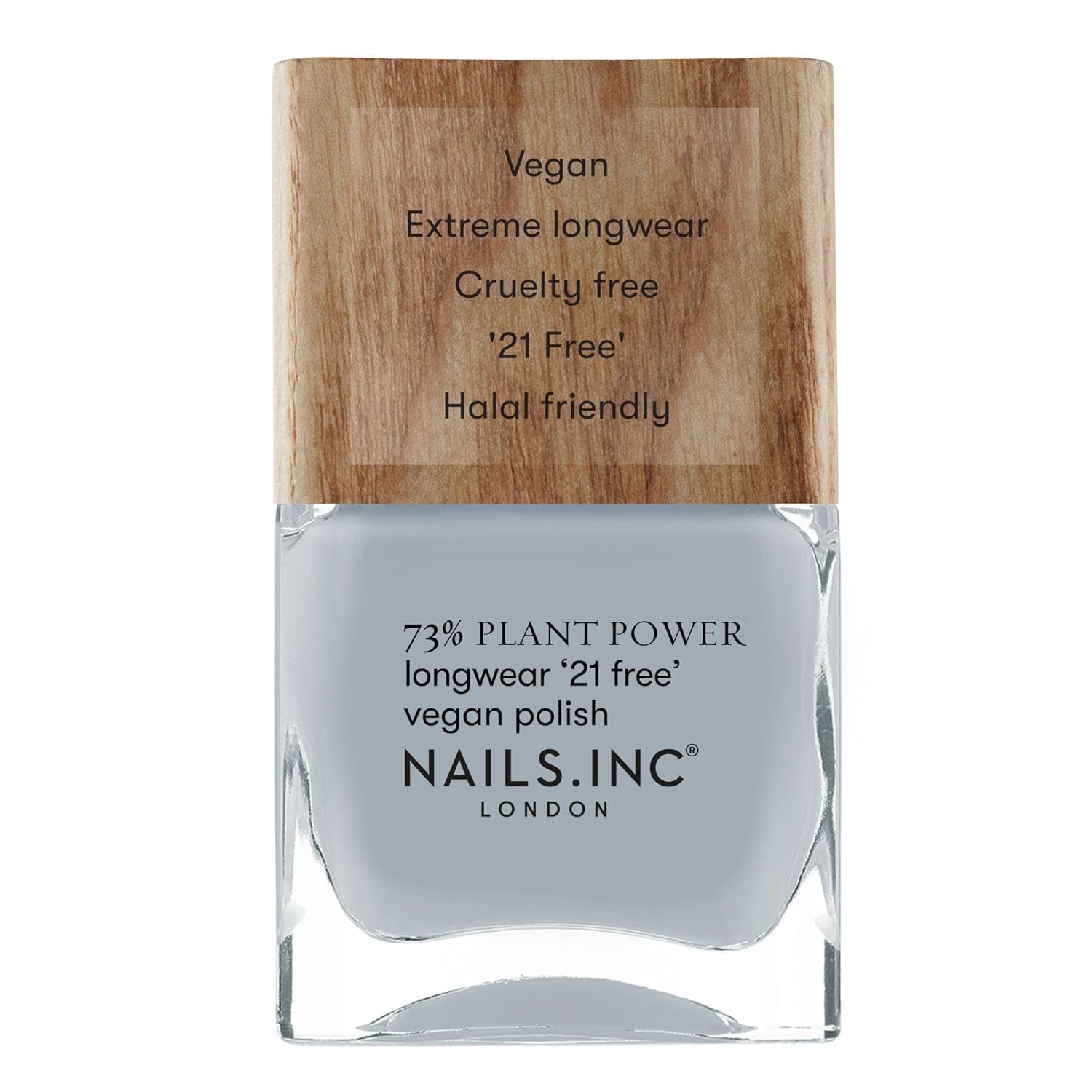 Nails Inc - GLOWING SOMEWHERE Wegański lakier do paznokci Plant Power - 73% na bazie roślin, w 100% wegański i wolny od okrucieństwa - Idealny manicure, błyszcząca perła - Do ekologicznego zdobienia paznokci
