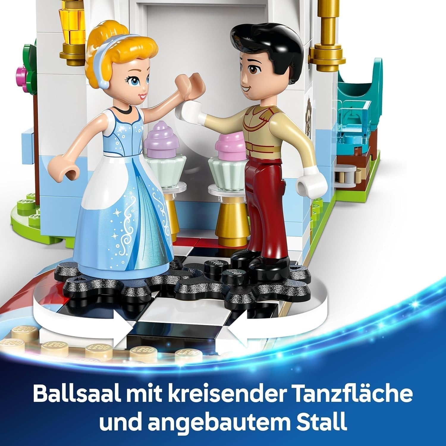 LEGO® Disney Zamek księżniczki Kopciuszek i powóz konny, zestaw dla dziewczynek od 6 lat, fantastyczna zabawka z księżniczką Kopciuszkiem i minilaleczkami z bajki księcia, pomysł na prezent dla fanów Disneya 43275 Zestawy do budowania Szukaj w sklepie LEGO