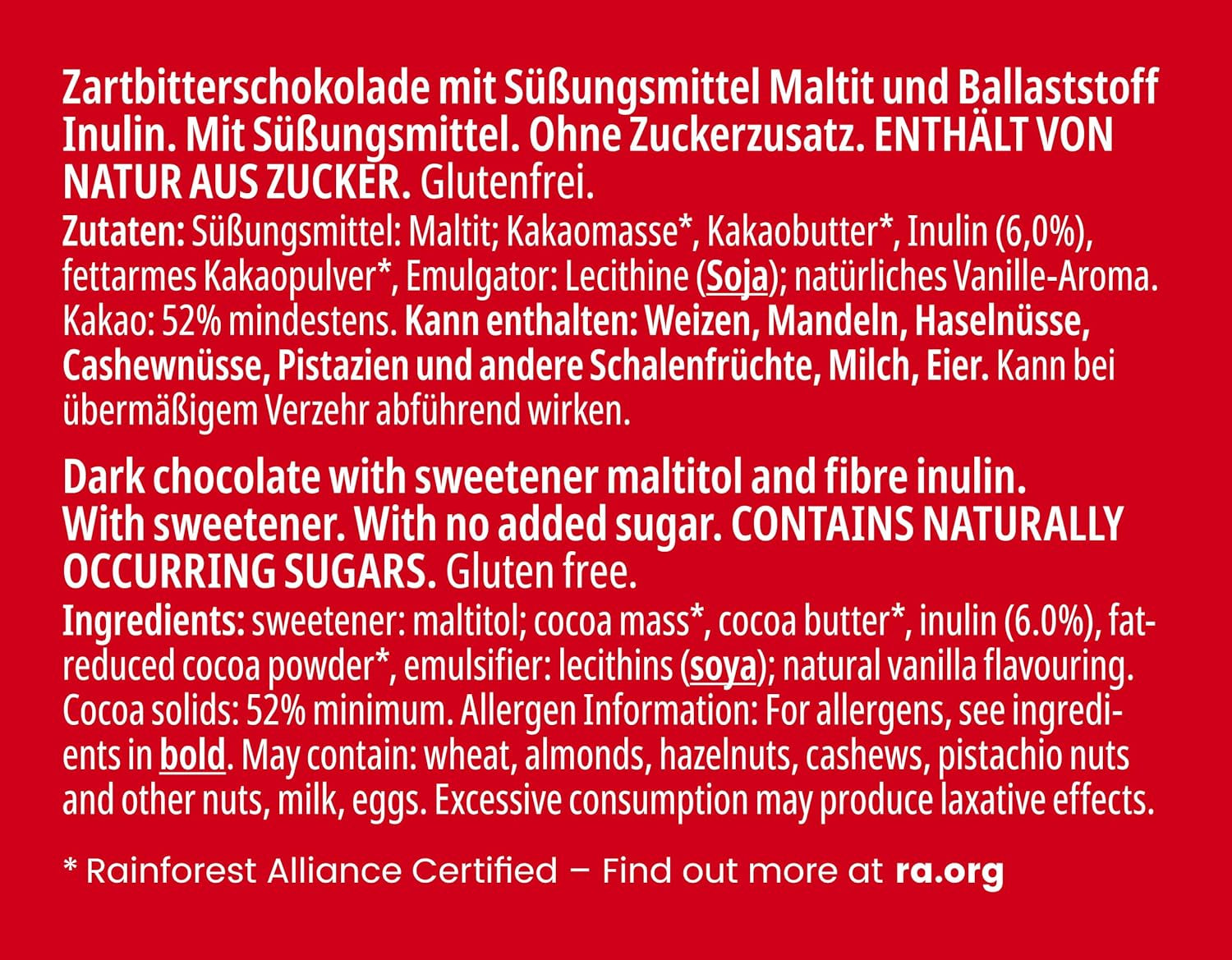 Frankonia gorzka czekolada bez dodatku cukru, 80 g