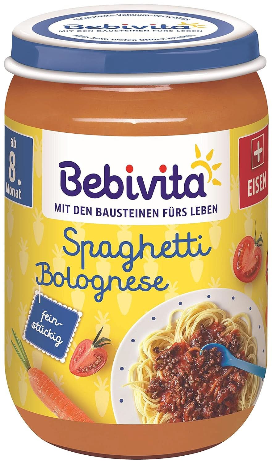 Menu Od 8 miesiąca Spaghetti Bolognese, opakowanie 6 sztuk (6 X 220 gramów), średnie Matka i Dziecko Naty Shop