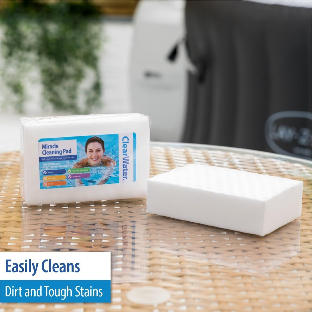 Gąbka do czyszczenia basenu i spa Miracle Pad, biała, 3 szt