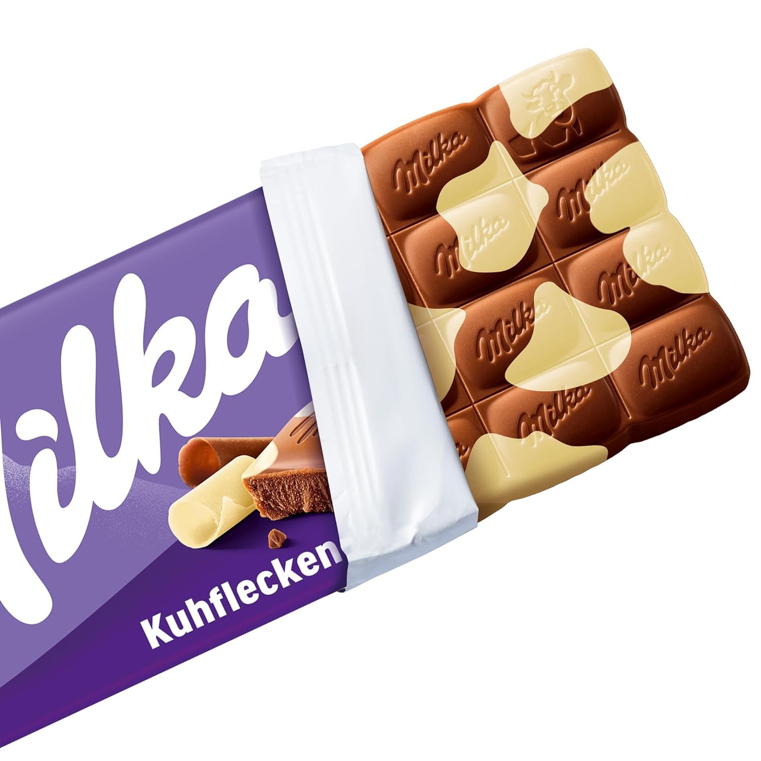 Milka Cow Spots – Alpejska czekolada mleczna z białą czekoladą w kształcie krowich kropek – 24 x 90g