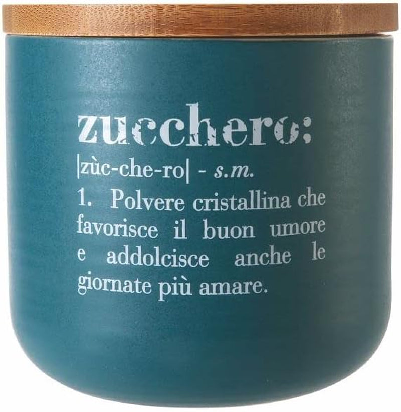 Zahărniță Victory Shades 500 ml din porțelan New Bone cu capac din bambus