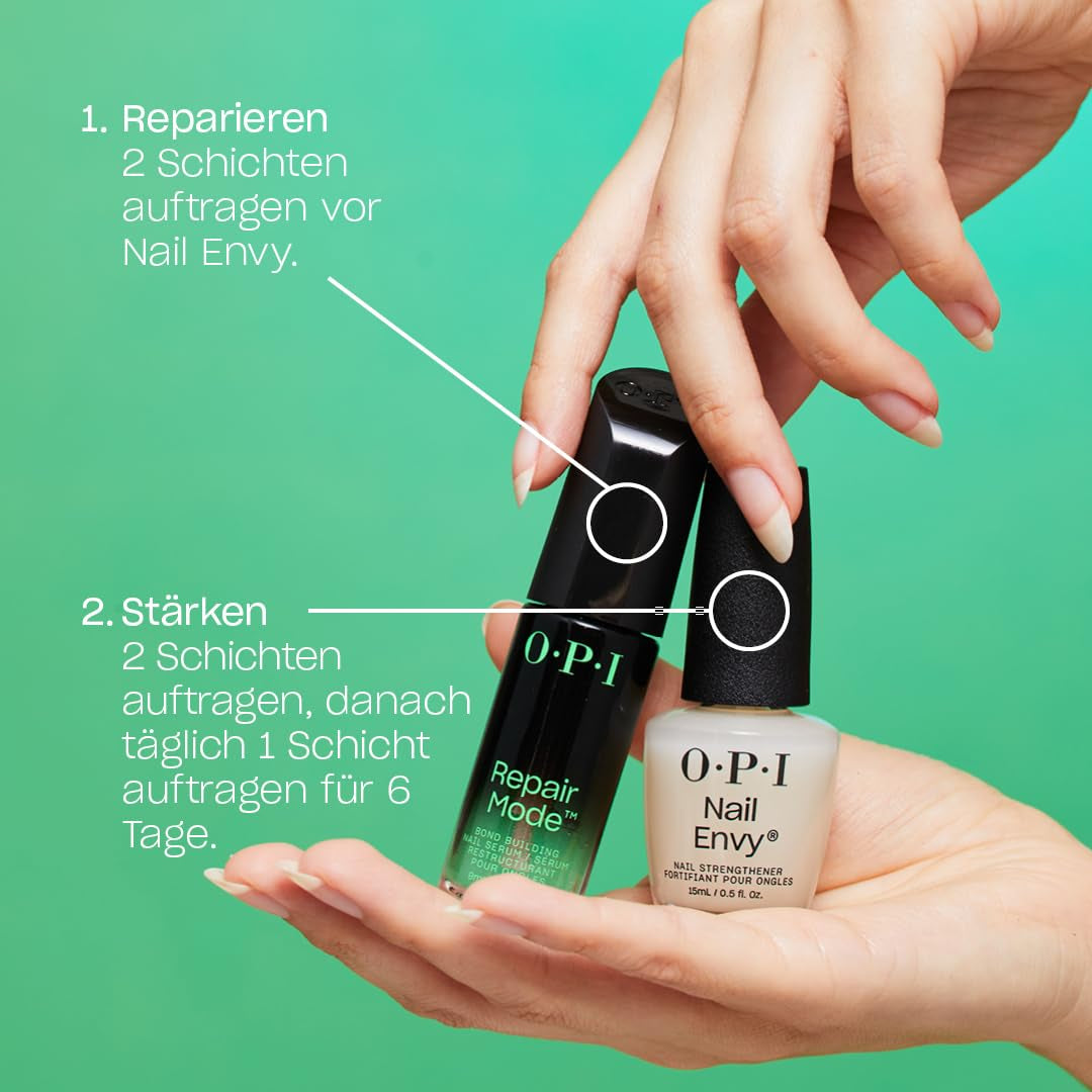 OPI Repair Mode – wegańskie serum do pielęgnacji zniszczonych paznokci – Nail Bonding serum naprawia strukturę keratynową paznokci od wewnątrz – dla mocnych i odpornych paznokci w 6 dni