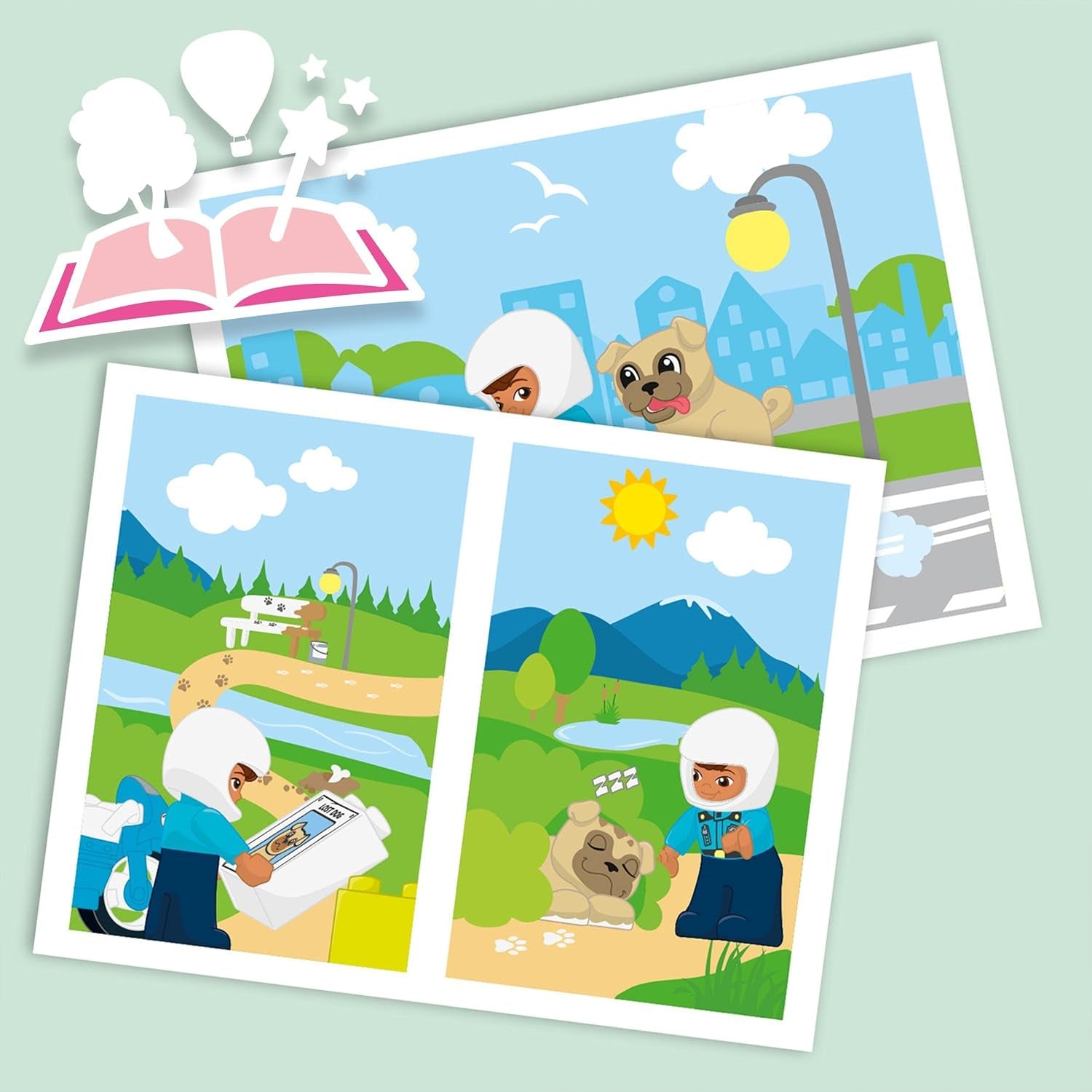 LEGO 10967 Policyjny motocykl DUPLO, Zabawka policyjna dla małych dzieci od 2 lat, Idealna zabawka rozwijająca zdolności motoryczne dla niemowląt, Zabawkowy motocykl Zestawy do budowania Besuche den LEGO-Store