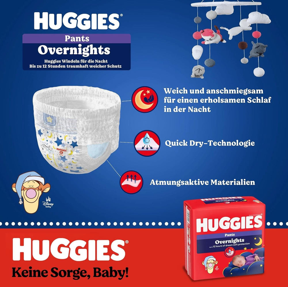 Spodnie nocne Huggies rozmiar 4 (9-14 kg), miesięczne pudełko na pieluchy, 104 sztuki Sklep dla mamy i dziecka Naty Shop