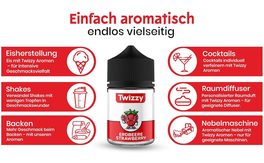 Twizzy Koncentrat o smaku truskawkowym, 60 ml Aromas Naty Shop