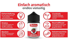 Twizzy Koncentrat o smaku truskawkowym, 60 ml Aromas Naty Shop