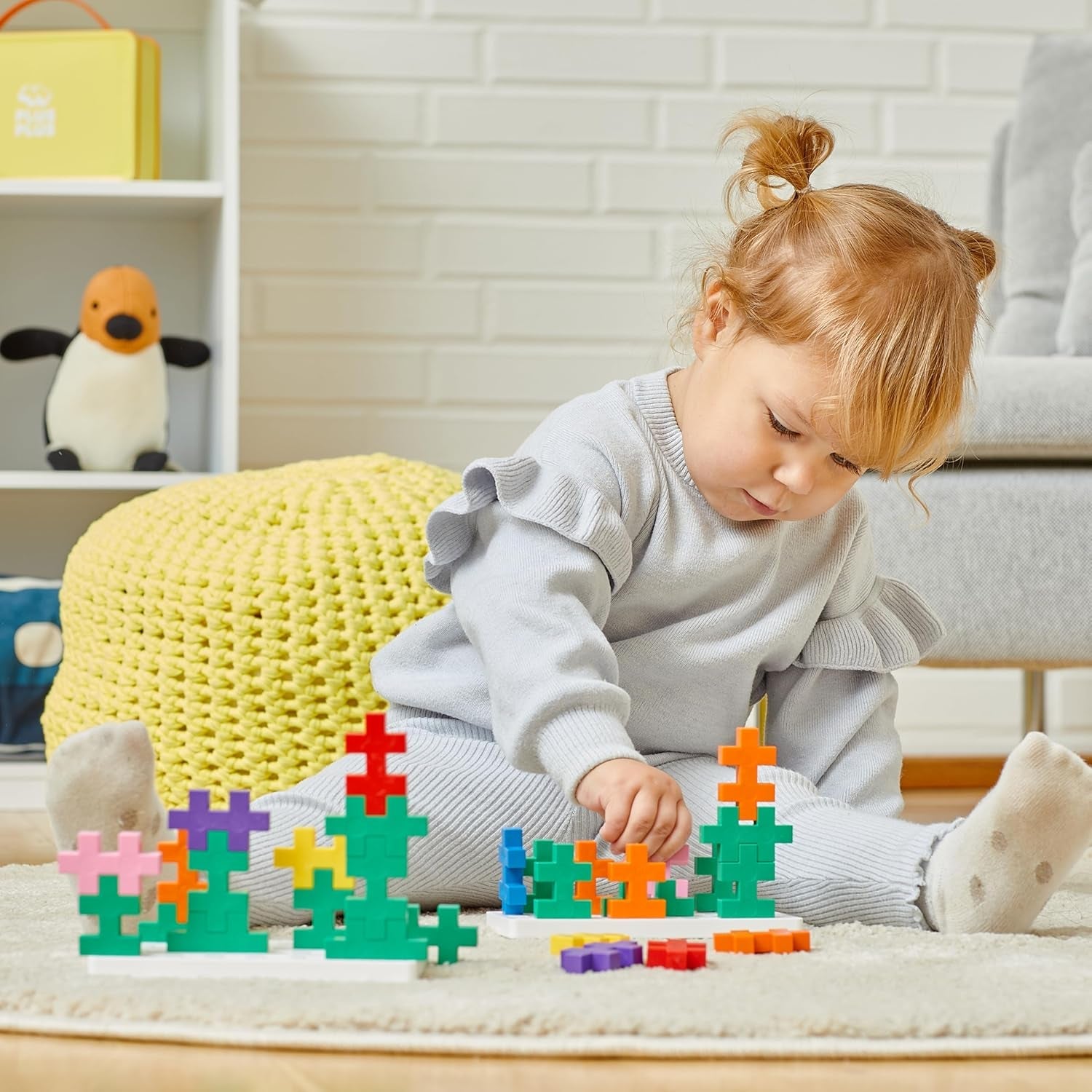 Plus-Plus 9603413 Kreativ-Bausteine Big Box, Geniales Konstruktionsspielzeug, 200 Teile