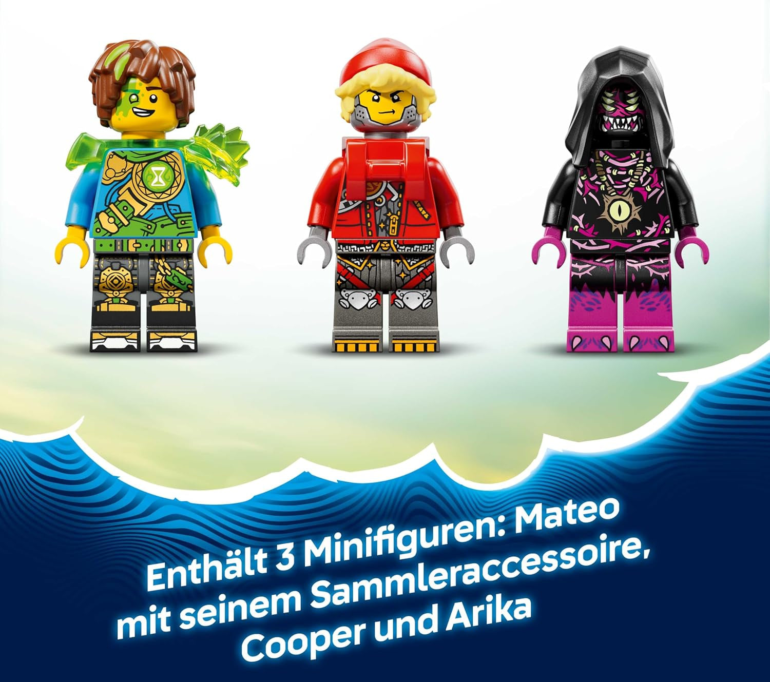 LEGO DREAMZzz 2in1 Albtraum-Skorpionbagger - Spielzeug in Wespenfigur verwandelbar - inkl. 3 Minifiguren und Einer sammelbaren orangefarbenen Schatz-Kreatur - Geschenk für Jungen ab 7 Jahren - 71513