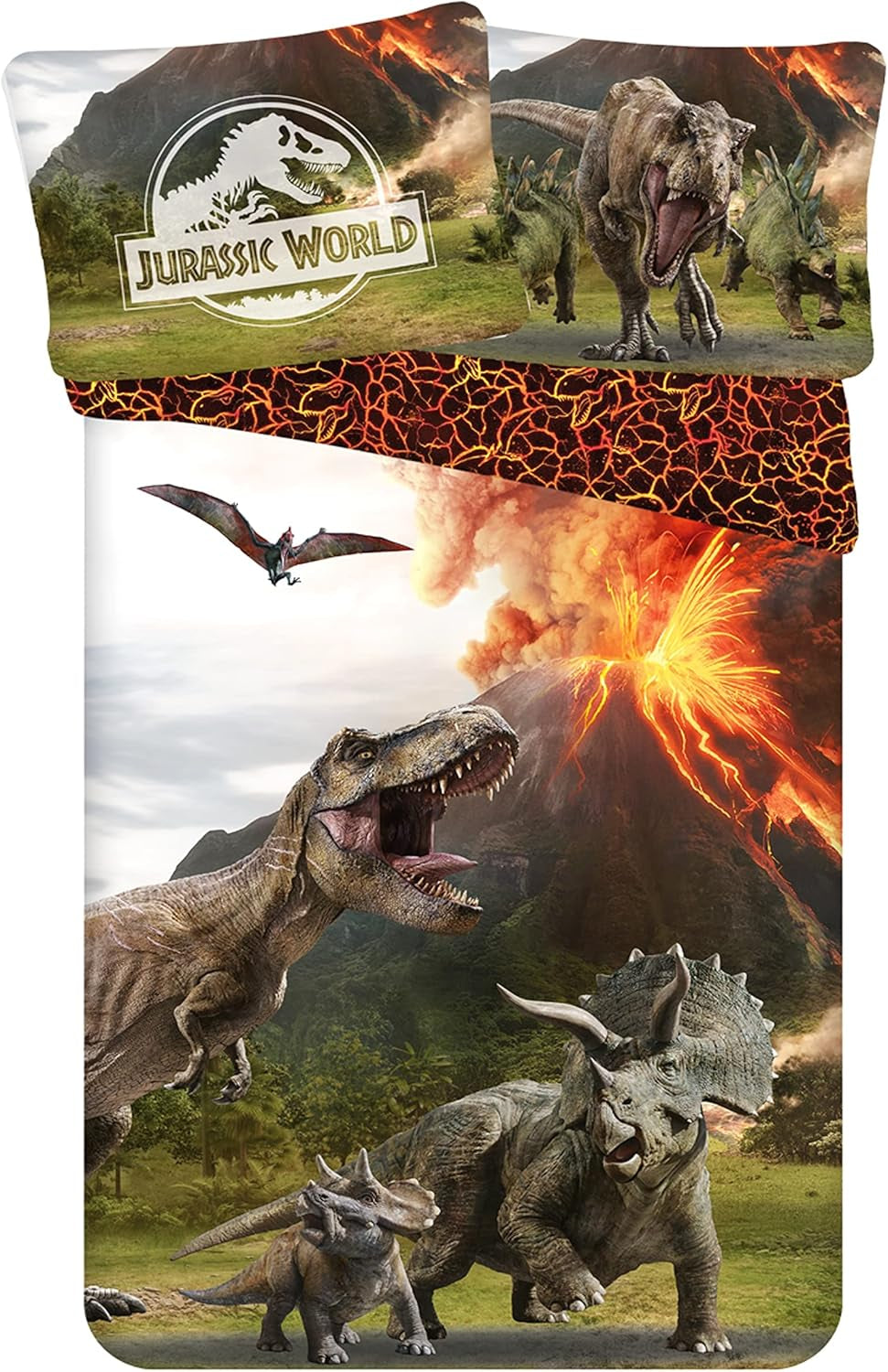 Pościel dla dzieci, filmy i kreskówki, dwustronna, bawełniana Pościel - dziecięca Naty Shop Zielony (jura), Brązowo-szary (jura)