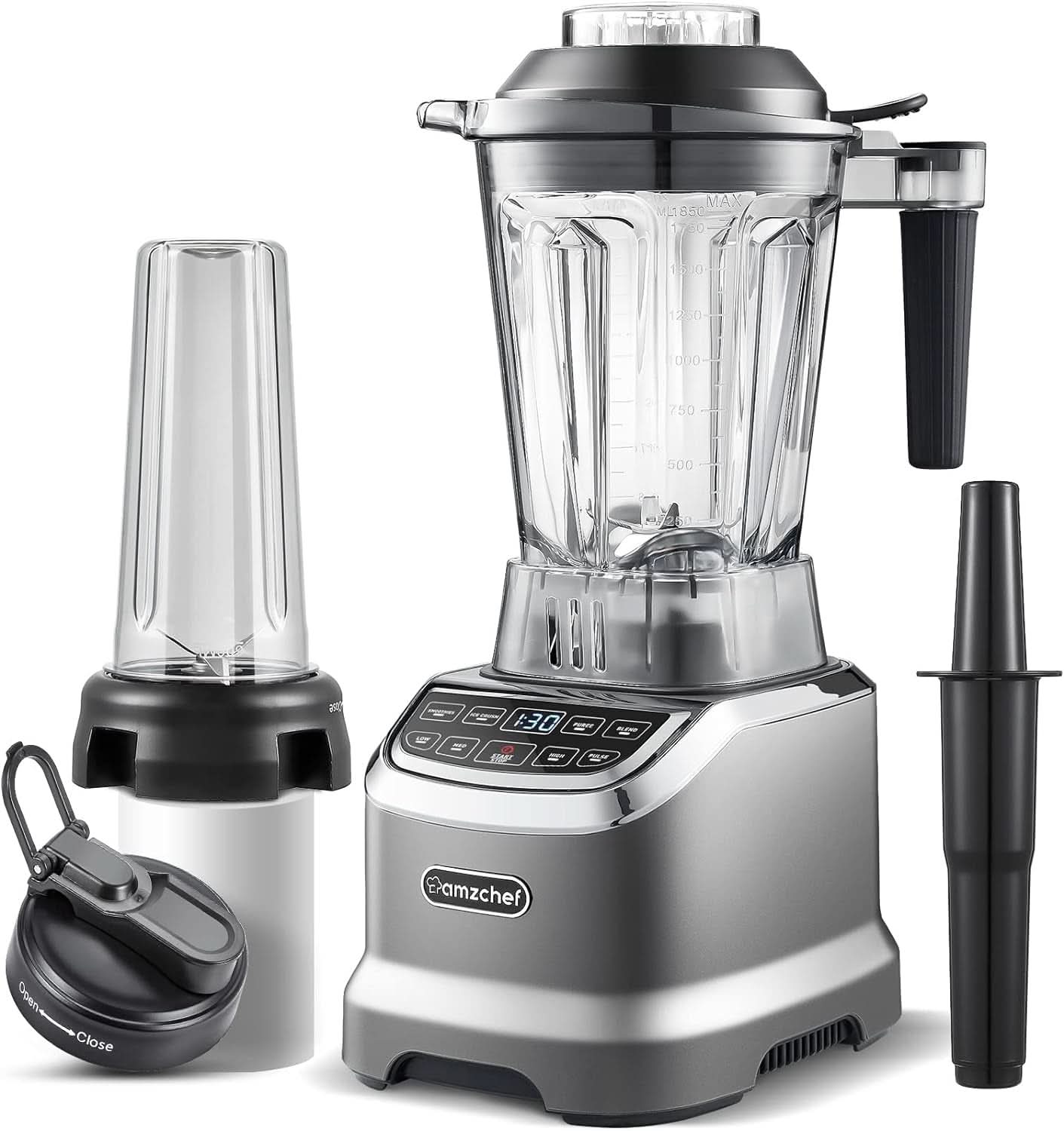 Profesjonalny blender AMZ BOSS z 8 regulowanymi prędkościami | Mikser 1800W Matka i Dziecko Naty Shop Mattes Grau 2000W