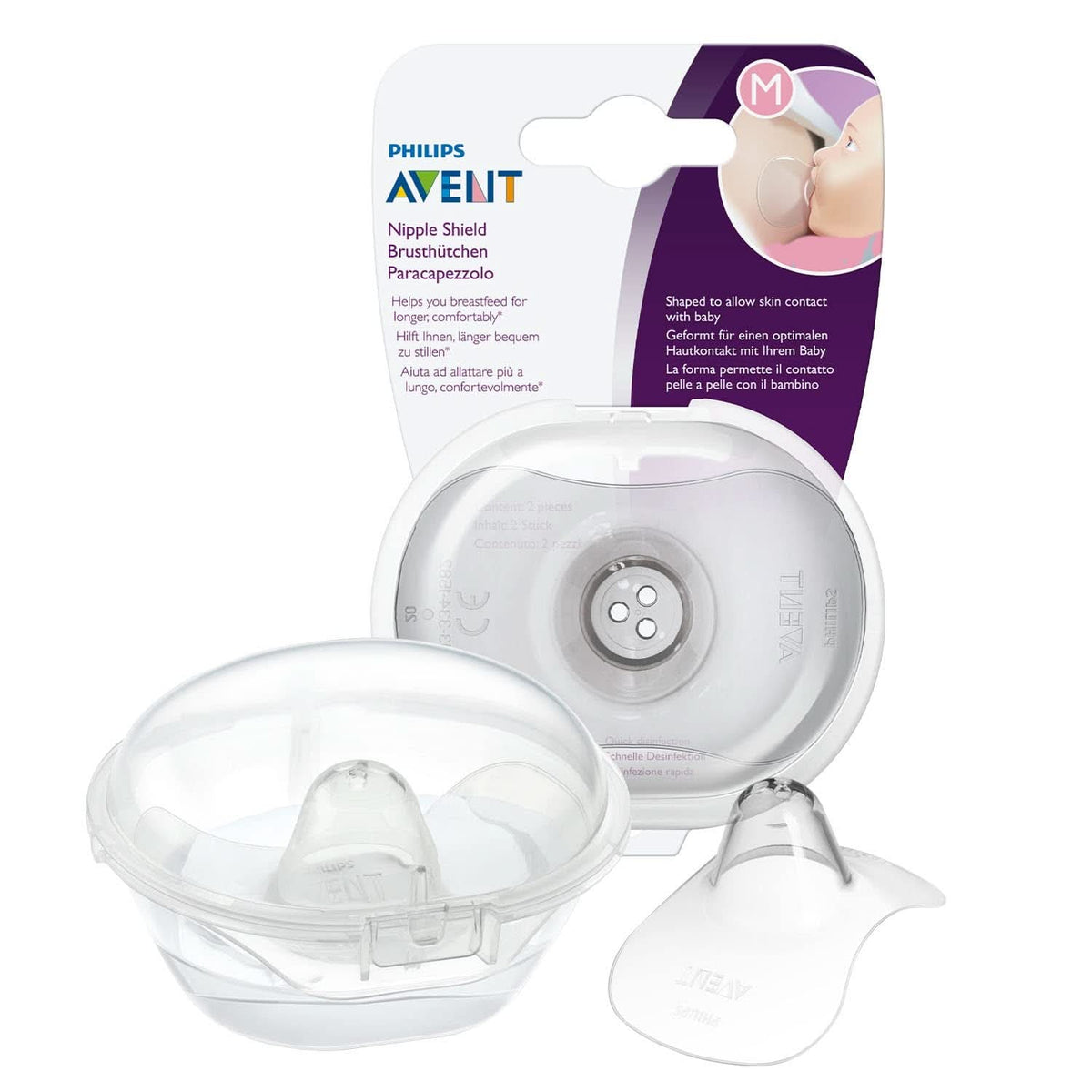 PHILIPS Avent SCF153/03 Ochraniacze na sutki - Średniej wielkości żywność i akcesoria do karmienia Baby Naty Shop
