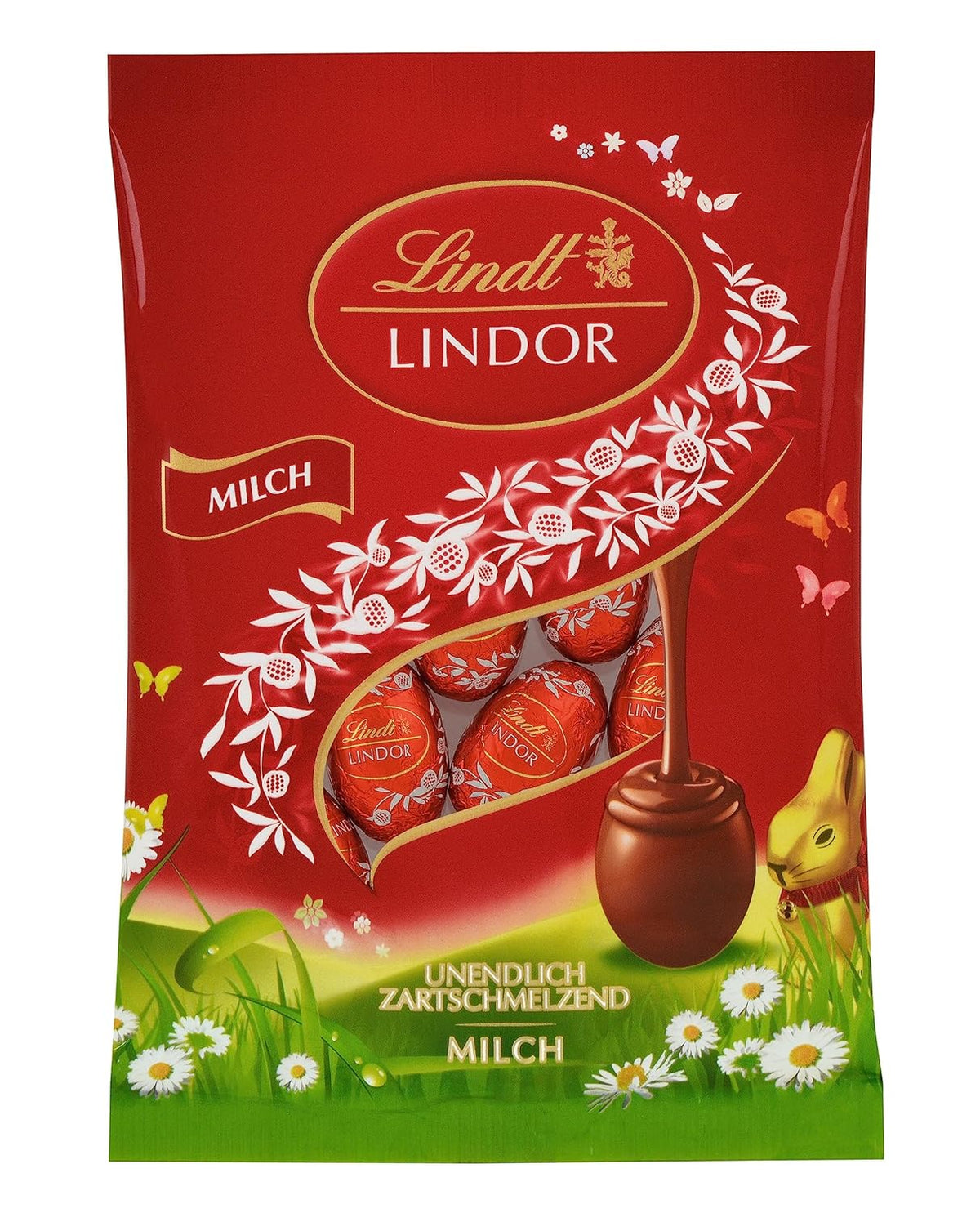 Lindt Lindor mini jajka, torebka, mleko pełne, 100g