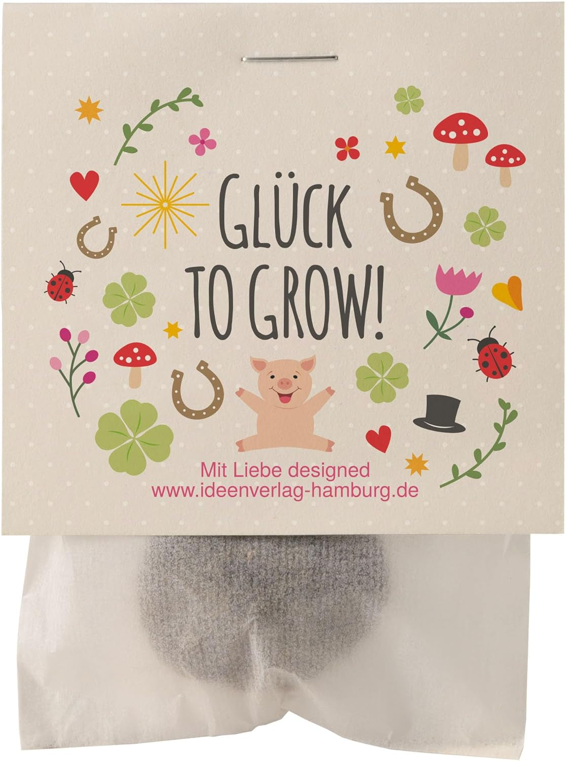 10x „Glück to Grow” Semenbomben als Glückbringer 2026 i Blumensamen Geschenk | Mitbringsel Erwachsene & kleine Gastgeschenke Silvester - Kleeblatt Glückbringer Prüfung - inkl. Zestaw kart podarunkowych