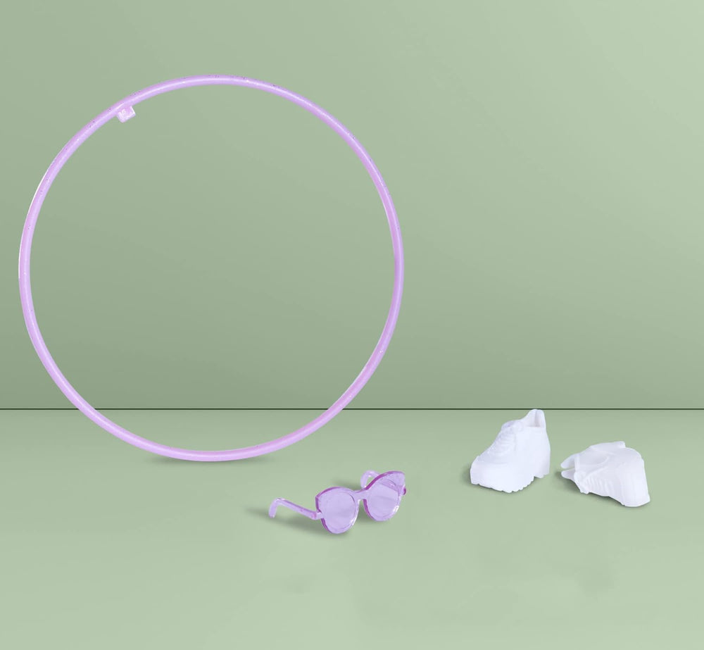 Simba 105733619 - Steffi Love Hula Hoop, păpușă de jucărie cu ținută sport, hula hoop și funcție mecanică, 29 cm, vârste 3+