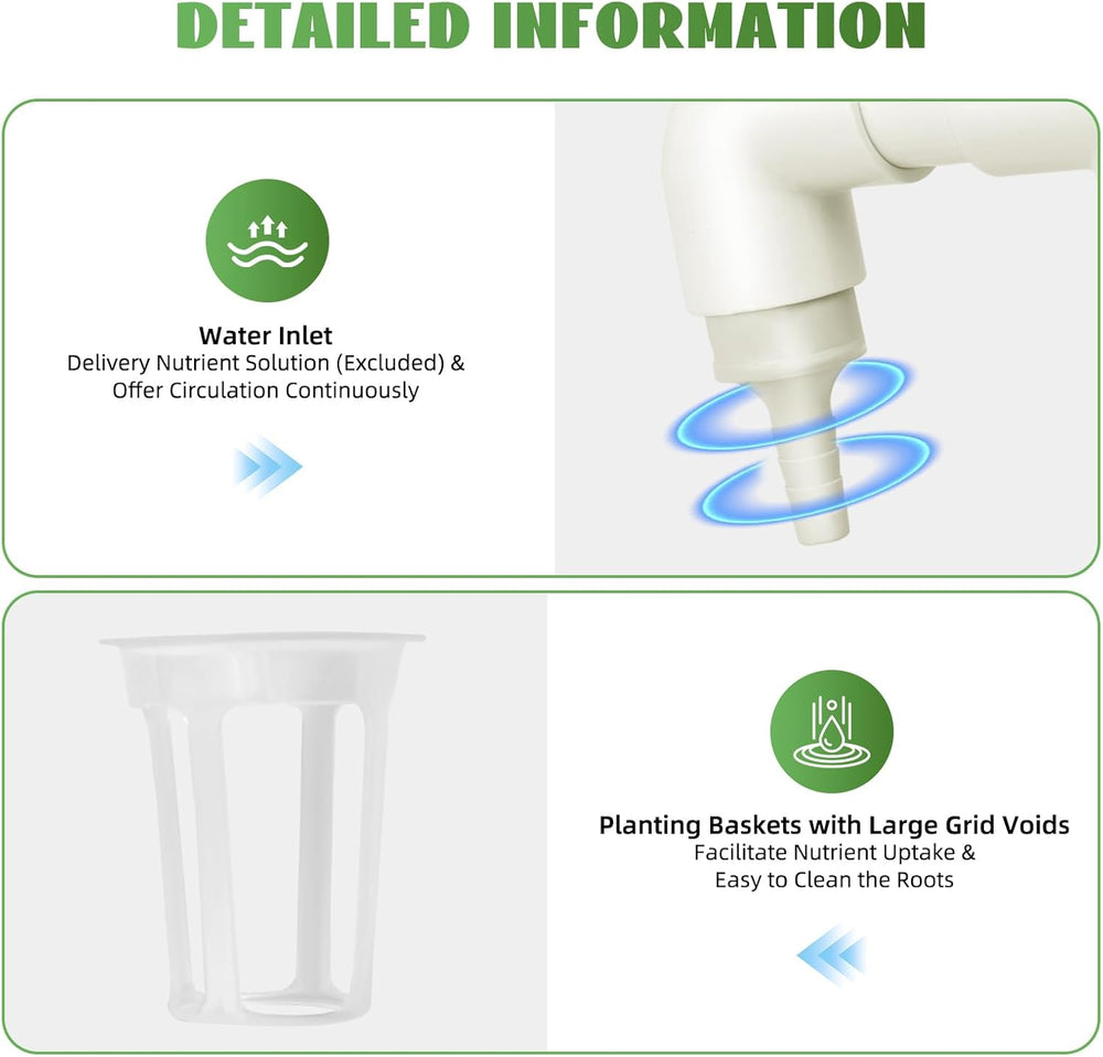 Zestaw do uprawy hydroponicznej 36 otworów System nawadniania roślin hydroponicznych Zestaw do uprawy hydroponicznej do ogrodu Home Garden Office