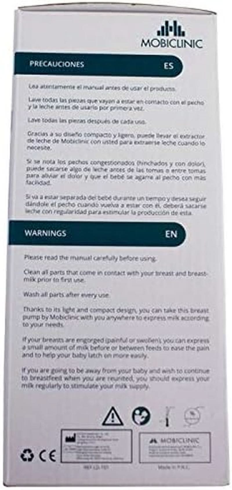 Mobiclinic ®, Laktator ręczny, marka europejska, ergonomiczny uchwyt Akcesoria Żywność i karmienie piersią Sklep Bebe Naty