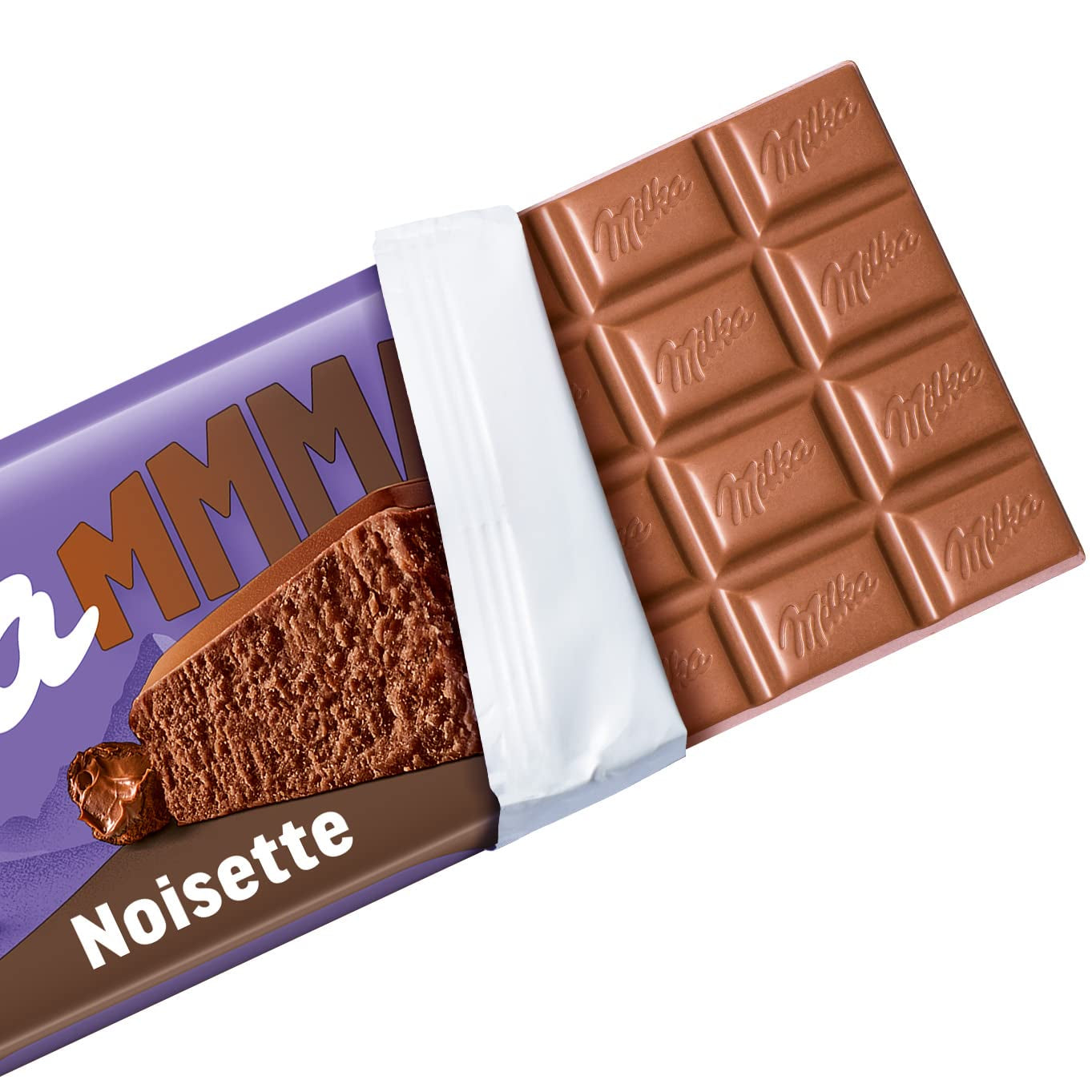 Milka MMMAX Noisette – Alpejska czekolada mleczna z delikatnym i kremowym nadzieniem z orzechów laskowych – 250g