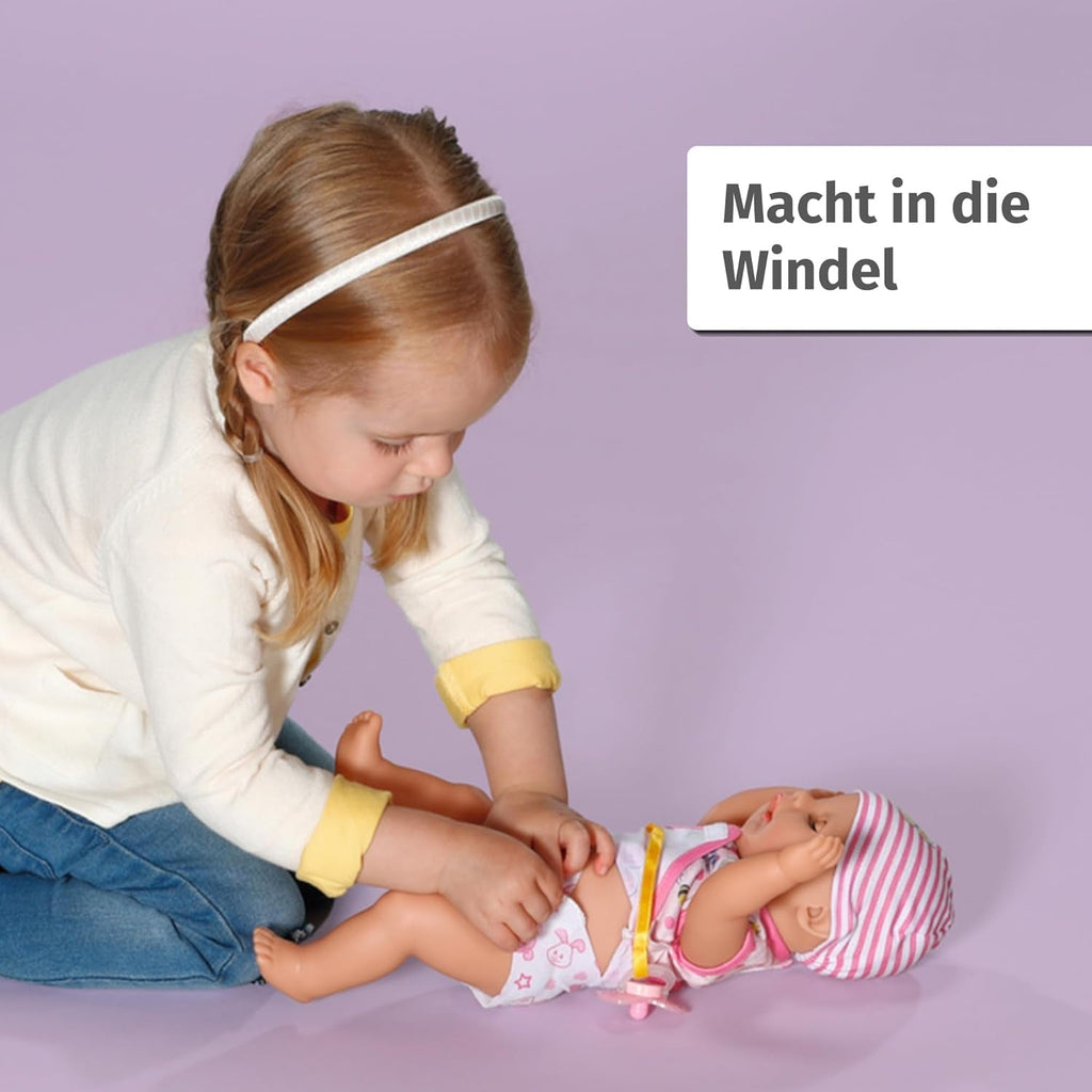 BABY Born Lena (Little Baby Girl) 36Cm, păpușă cu 7 funcții pentru copii de la 1 an, funcționează fără baterie, păpușă mare de 36 cm Papusi Naty Shop