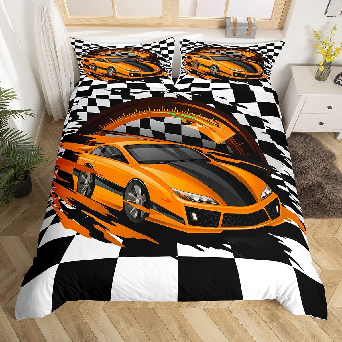 Zestaw Jungen Cartoon Auto Bedtuchen 135X200,Kinder Bau Fahrzeuge Tröster Abdeckung Für Kind Kleinkind Teens,Dinosaurier Bettbezug,Traktor Maschinerie Bagger Bettdecke Abdeckung,Lkw Autos Bedtuchen Naty Shop Multi 12 135*200+80*80*1