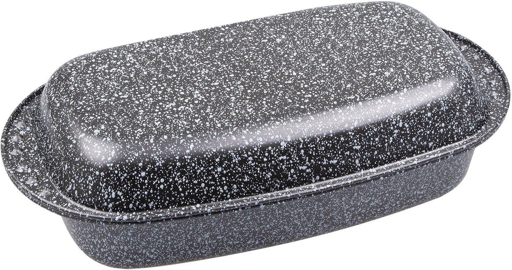 C|H|G Brotback- Und Bratenform Mit Deckel "Granito", Skandia Xtreme Plus: 4-Fach Antihaftbeschichtung in Granitoptik, 37 X 20 X 7 Cm, Made in Germany Formy i blachy do pieczenia Naty Shop