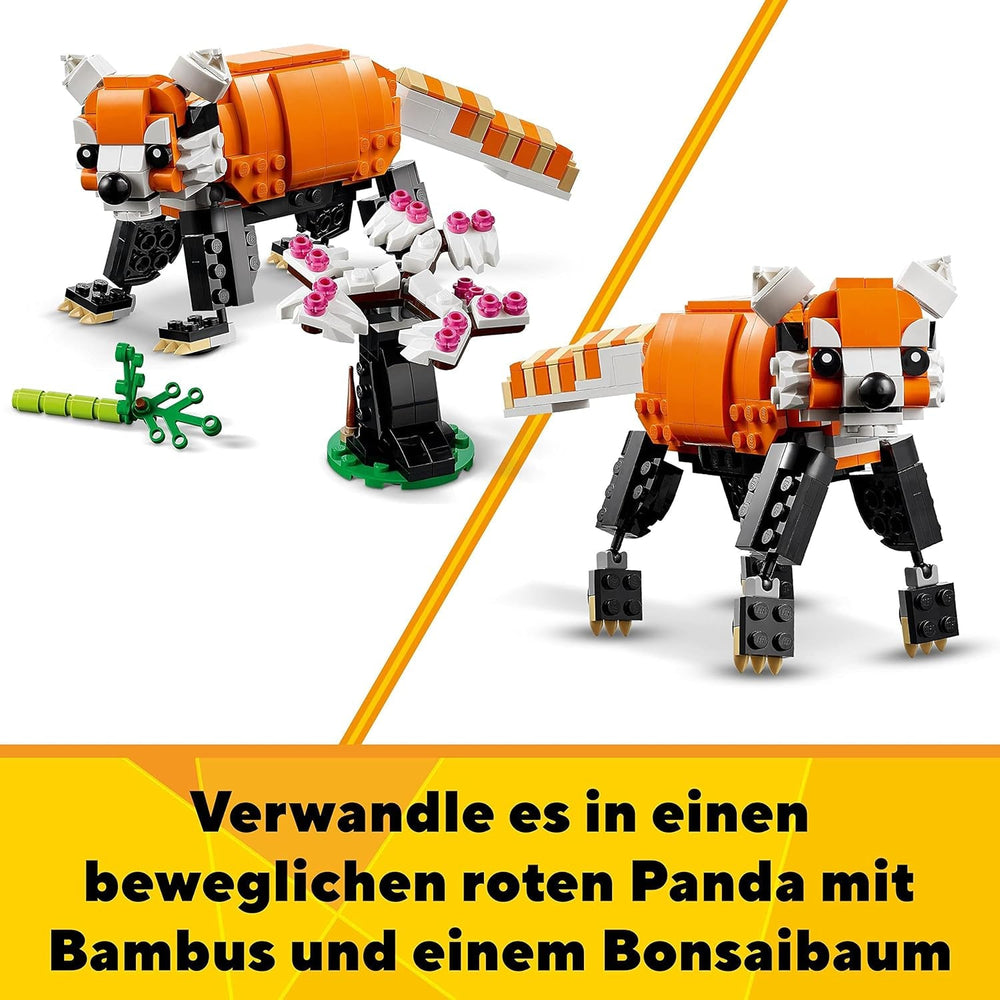 LEGO 31129 Creator Majestic Tiger, Panda or Fish Zestaw figurek zwierząt 3 w 1 dla dzieci Chłopcy i dziewczęta Zabawka do budowania Zwierzęta Zestawy do budowania Besuche den LEGO-Store