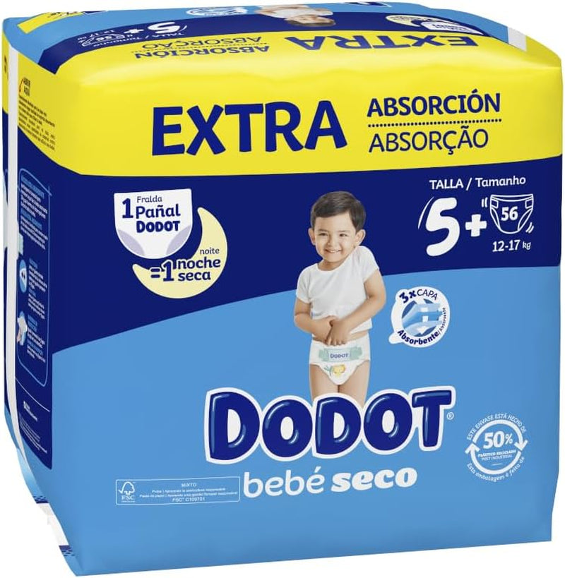 Baby Dry Extra - opakowanie Jumbo, rozmiar 5-56 sztuk