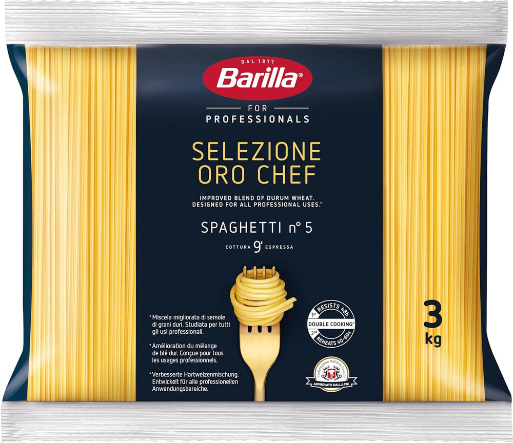 Barilla Selezione Oro Chef Spaghetti n. 5, opakowanie 4 szt. (4 x 3 kg)