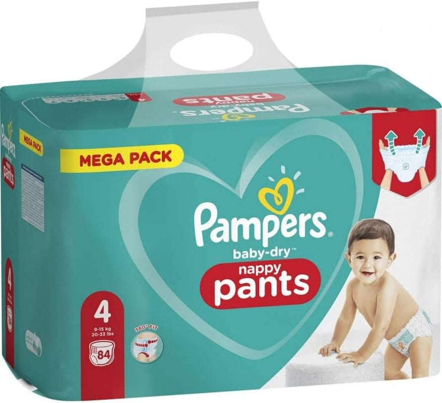 Pieluszki Pampers 81657566 Spodnie Baby-Dry, białe