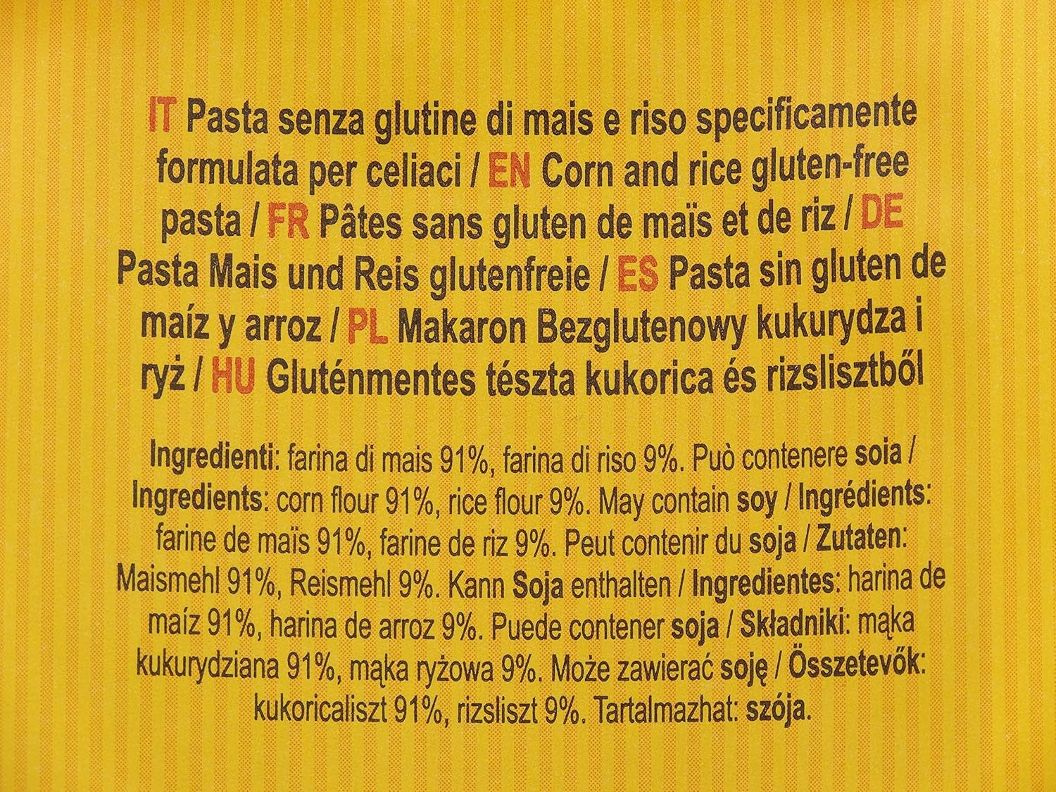 Bezglutenowy makaron penne z kukurydzą i ryżem, 400g