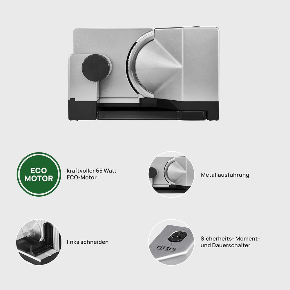 Ritter E 18 Mașină electrică multifuncțională de feliat pentru stângaci, fabricată în Germania Rasnite si Feliatoare Naty Shop