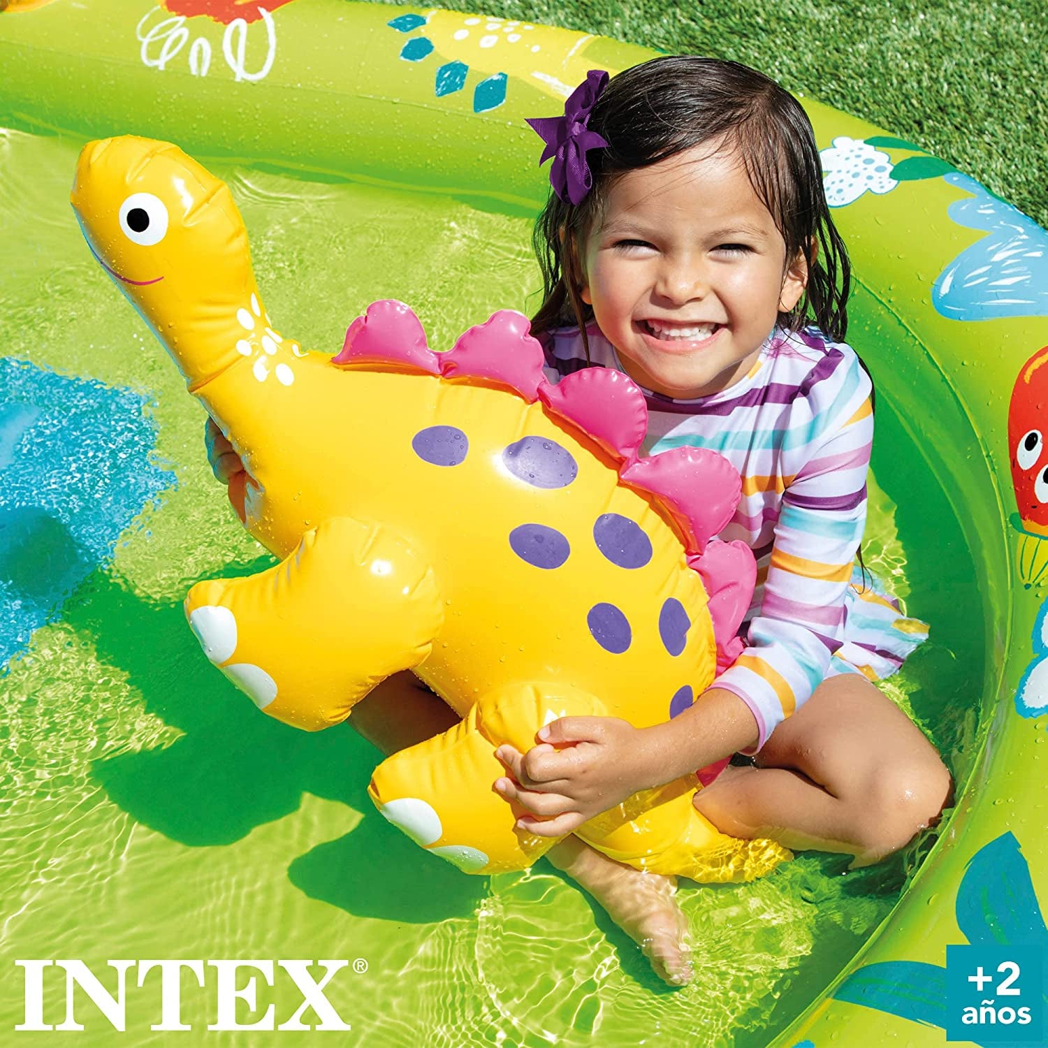 Intex 57166NP dmuchany plac zabaw z małymi dinozaurami, wielokolorowy