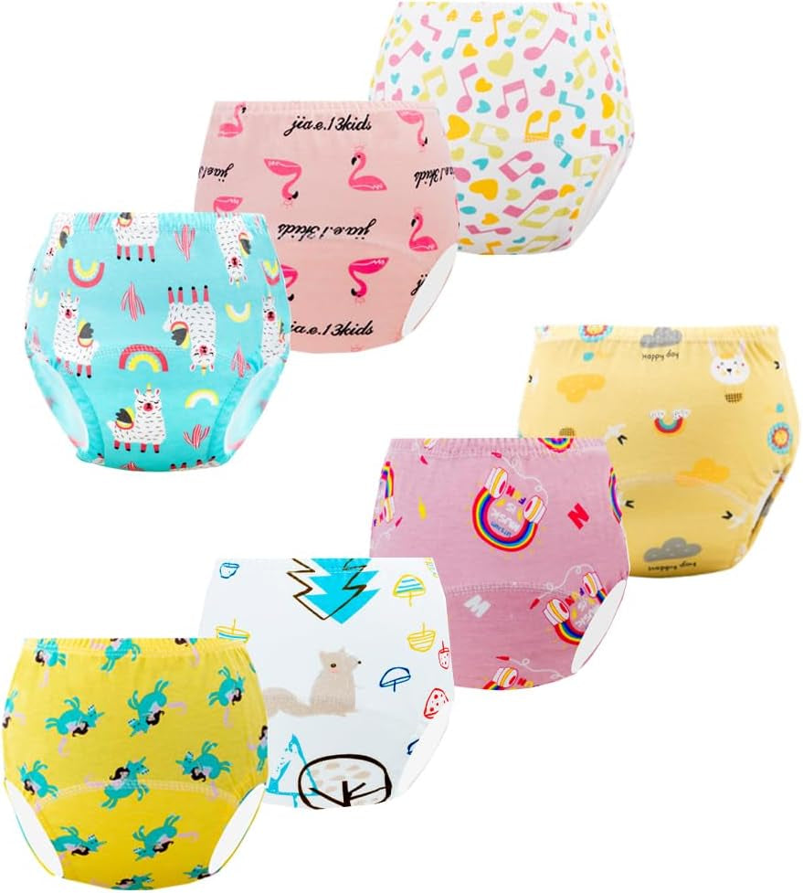 Spodnie do nauki nocnika, nasze spodnie do nauki nocnika dla dzieci (2-3 lata, 7 sztuk, kolor: wielokolorowy, rozmiar S)