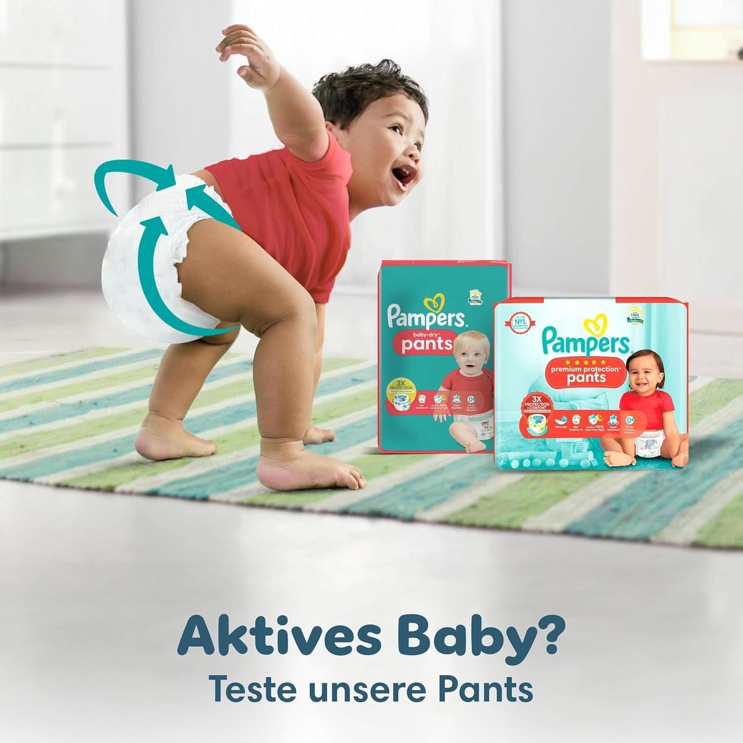 Scutece Pampers Baby-Dry, până la 100% protecție împotriva scurgerilor toată noaptea Mama si Copilul Naty Shop