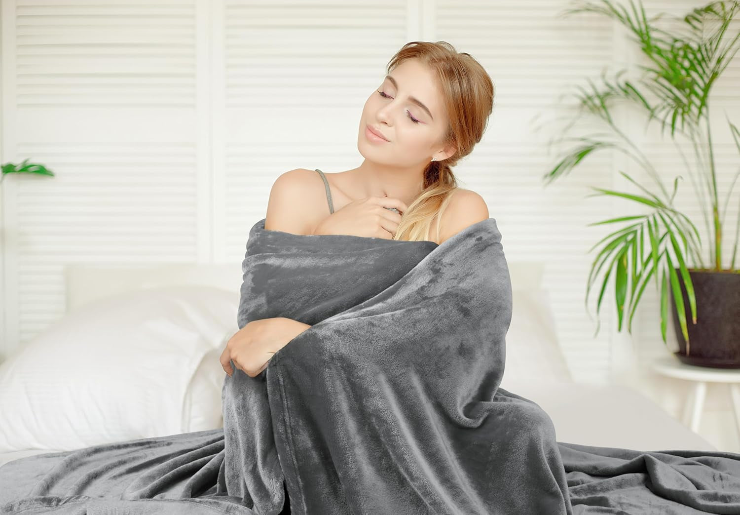 Utopia Bedding Pătură confortabilă din fleece [228X228 Cm, gri] Pătură moale, ușoară, caldă și pufoasă Pătură confortabilă și respirabilă pentru pat canapea canapea Paturi si Cuverturi Besuche den Utopia Bedding-Store