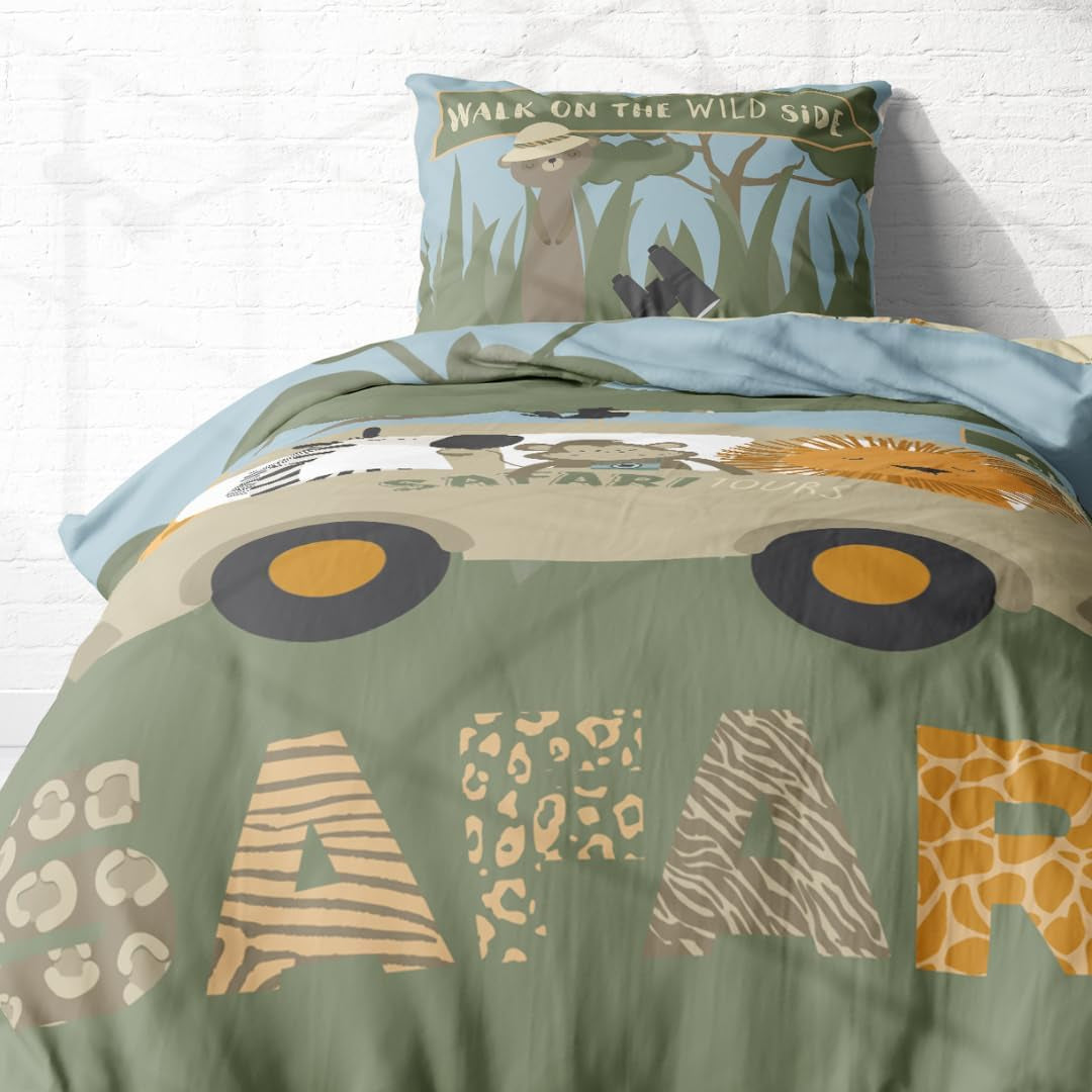 Komplet pościeli dziecięcej, zwierzątka, 100% bawełna, zapinana na zamek Pościel - dziecięca Sklep Naty