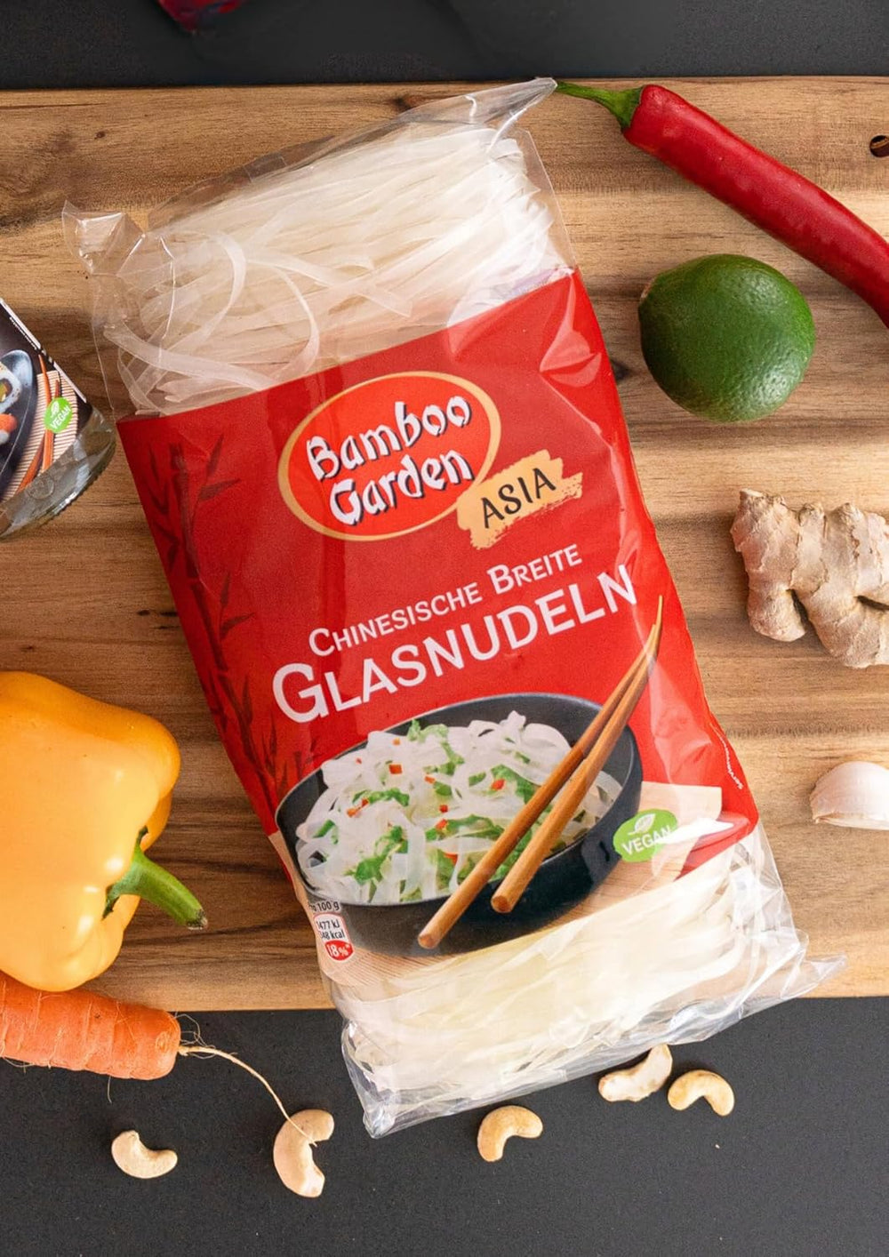 Makaron chiński szklany szeroki, 250g (wzór opakowania może się różnić)