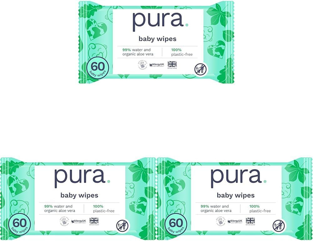 Ekologiczne jednorazowe chusteczki dla niemowląt do wrażliwej skóry dziecka 70 chusteczek (1 opakowanie) 99% wody 100% bez plastiku do skóry wrażliwej ze skłonnością do egzemy noworodki biodegradowalne wegańskie