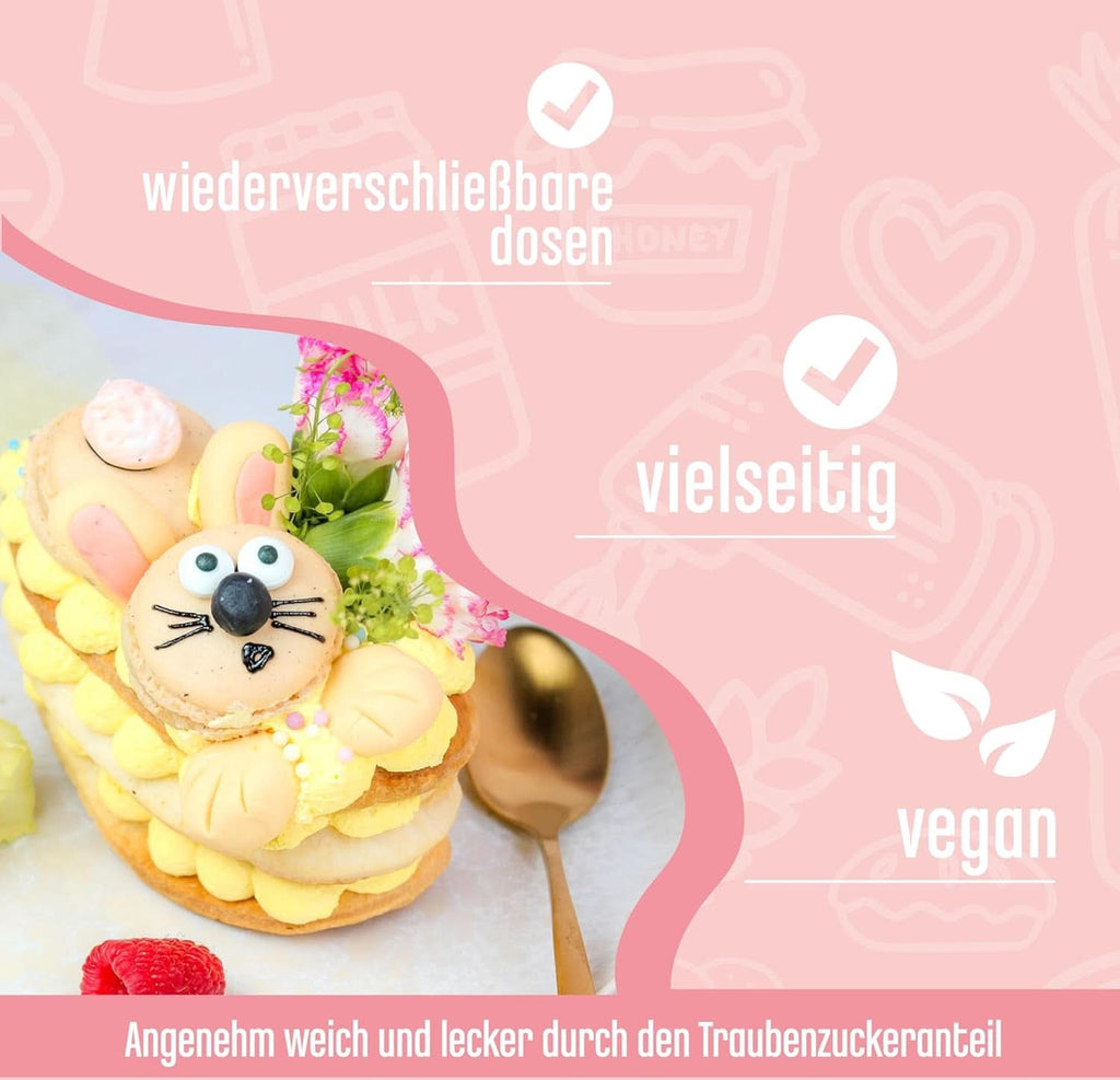 DECOCINO Organic Sprinkle Pearls - 60 grame - Sprinkles din dextroză organică Sprinkles Naty Shop