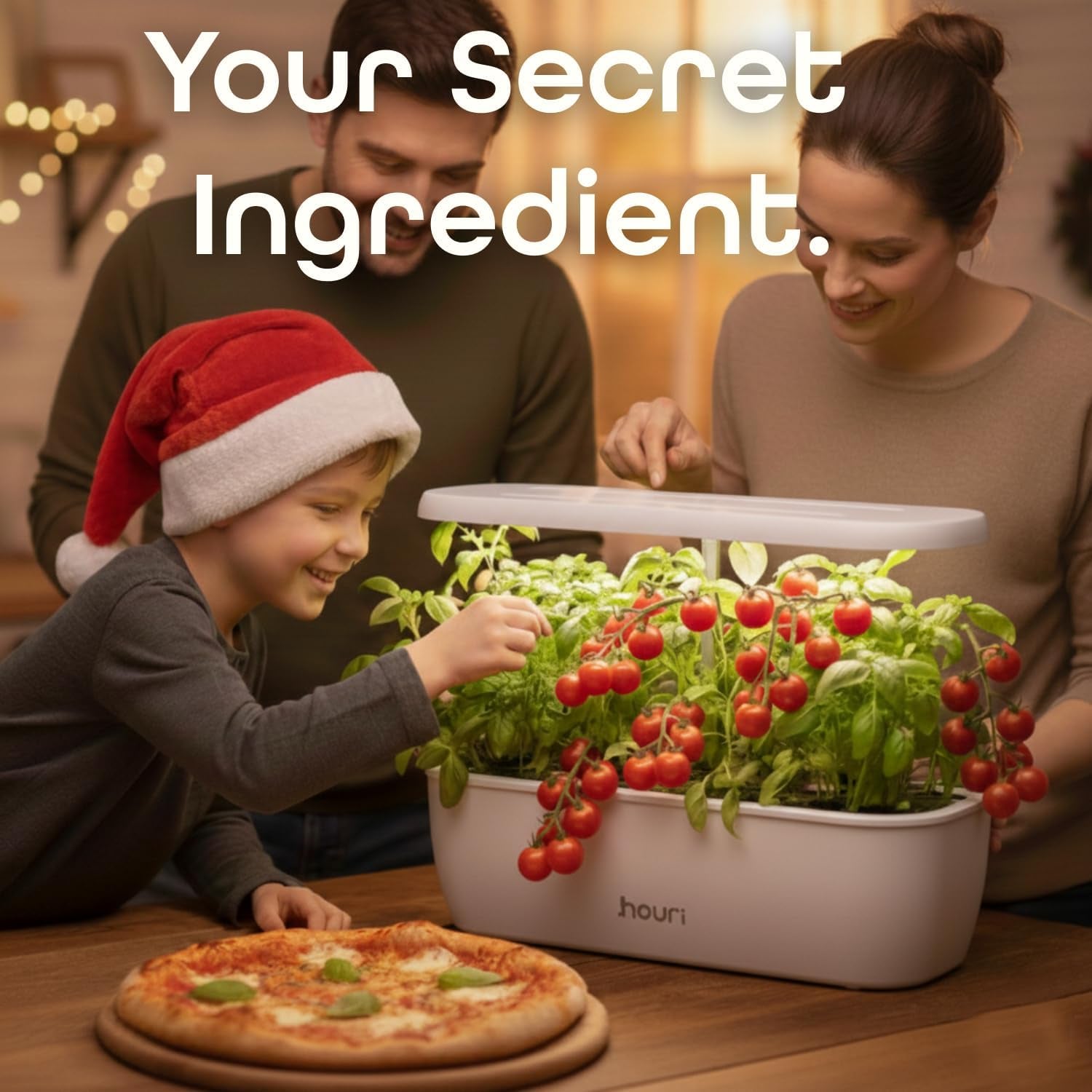 Nowy most 7 + pamiątkowa bazylia | Inteligentny ogród dla domowych kucharzy | System uprawy hydroponicznej | Światła LED do uprawy | Zestaw do ogrodnictwa ziołowego dla miłośników roślin i ogrodników, biały